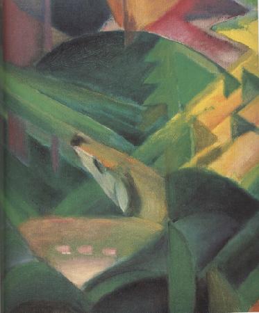 Franz Marc Details of The Monkey (mk34) oil painting image